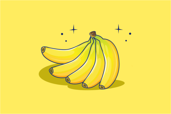 Banana Flat Design Stock Illustration
