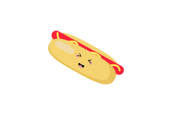 Delicious Hot Dog with Yummy Sauce Kawai