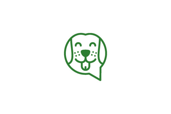 Dog and Chat Bubble Logo Design