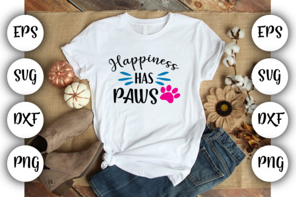 Dog Design Happiness Has Paws