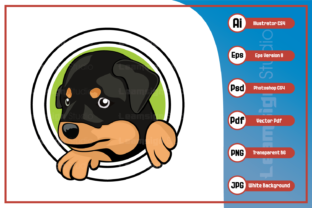 Dog Head Logo Character Illustration