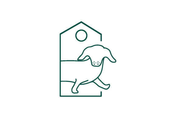 Dog Home Logo Design Vector Isolated