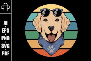 Dog Retro Bandana Illustration